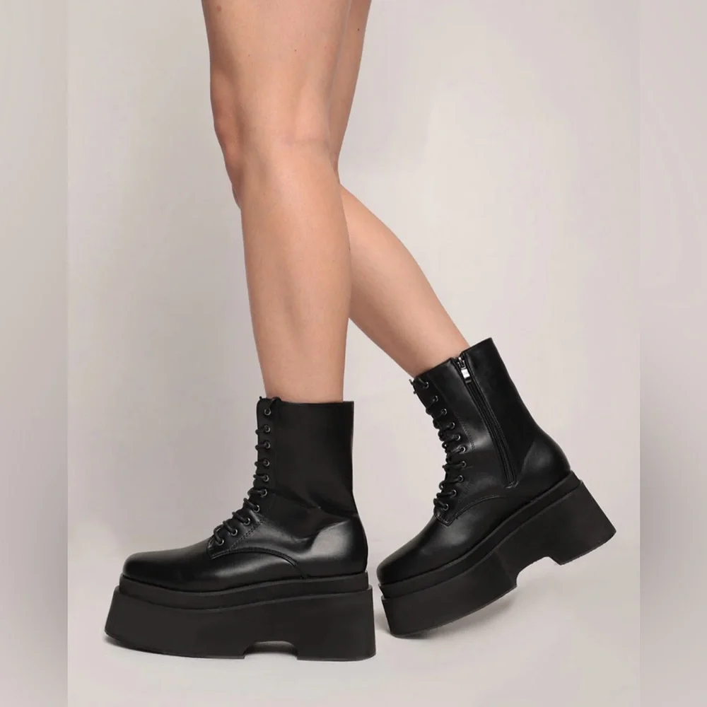 NIB | Anthony Wang Nocturnal Mood Platform Ankle Boots - Picture 1 of 5